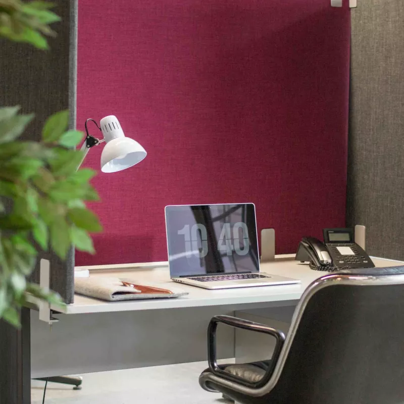 Schreibtisch, Laptop, Büro, Lampe, Telefon
