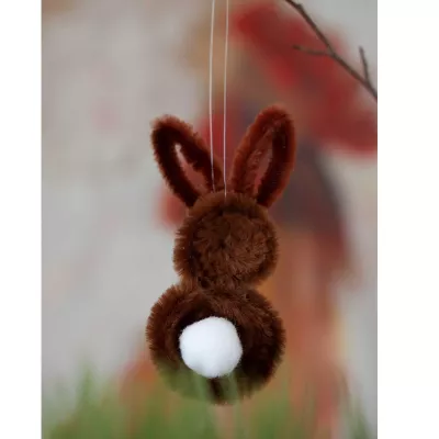 Plüsch, Hase, braun, hängendes Ornament, Fell