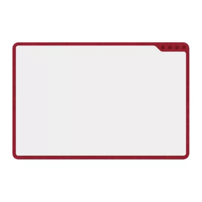 Whiteboard, magnetisch, rahmenrot, Tafel, Trockenlöschen