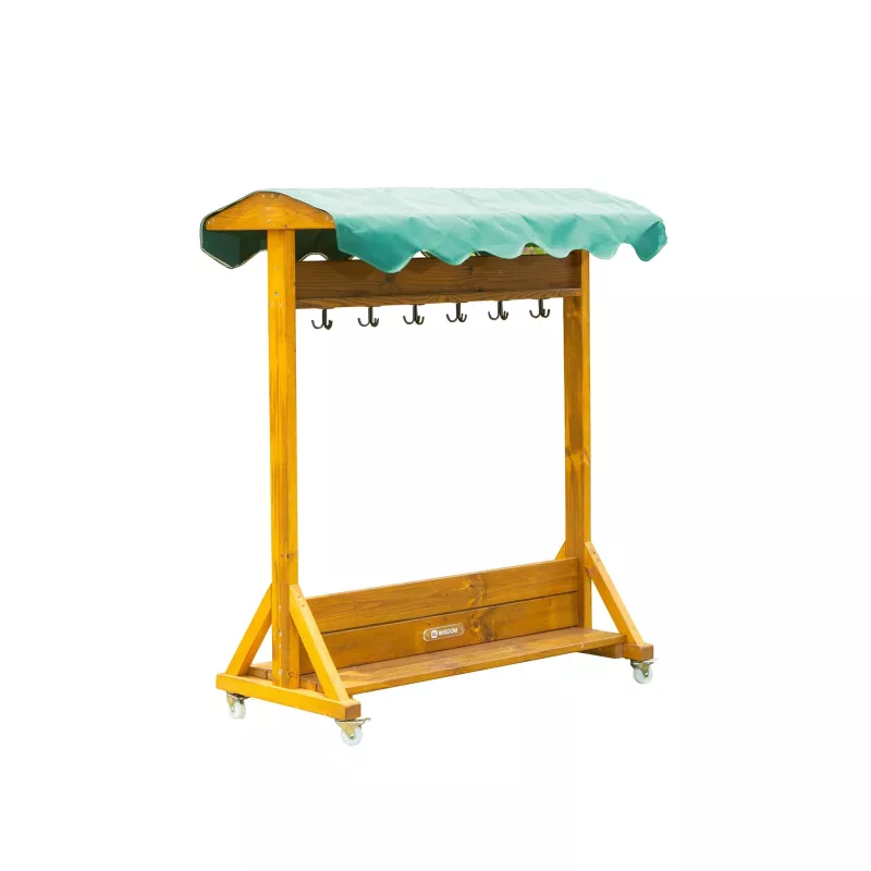 Holzständer, Kleiderständer, Garderobe, Markise, Räder