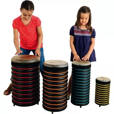 Diskstapel, Stapelspiel, Trommeln, Kunststoffringe, Spielzeug-Stacker