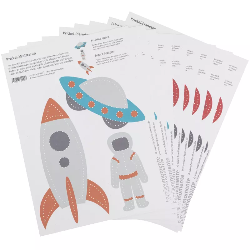 Kinder-Poster, Weltraum, Rakete, Astronaut, UFO