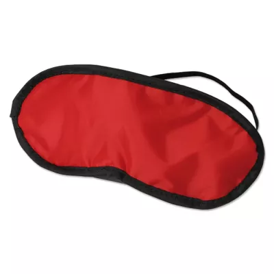 Schlafmaske, Augenmaske, Rot, Satin, Schwarz