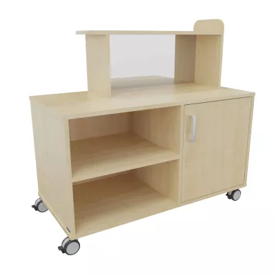Schrank, Rollwagen, Holz, Konkret?, Rollunterlage
