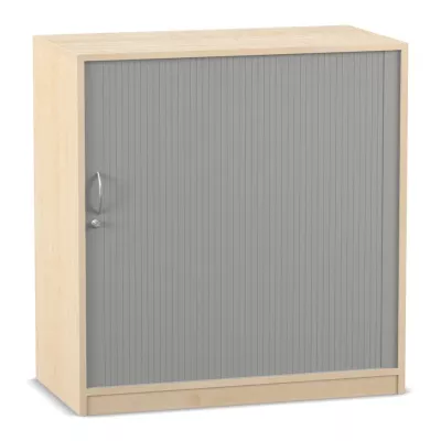 Schrank, Garderobenschrank, Korpus Holz, Metallgriff, Schiebetür?