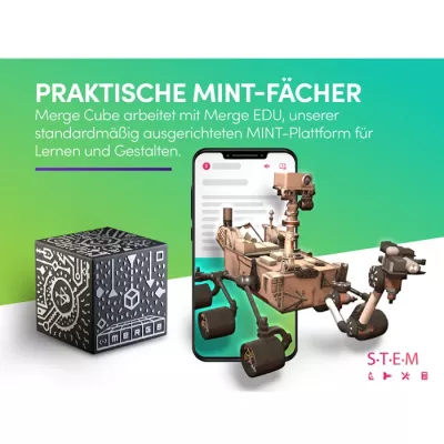 MINT-Fächer, Würfel, Robotik, LEGO-artig, Smartphone-Overlay
