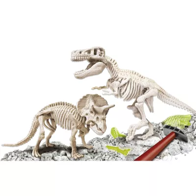 Dinosaurier, Skelett, Spielzeug, Schädel, Hammer