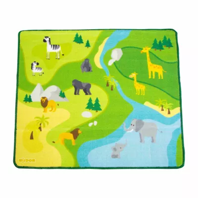 Spielteppich, Afrika-Safari, Tierwelt, Fluss, Landschaft