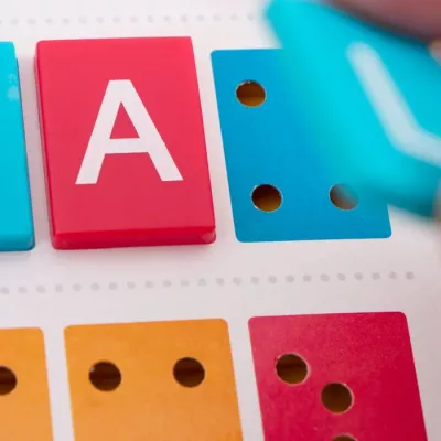 Alphabet-Bausteine, Buchstabe A, bunte Bausteine, Lernspielzeug, Bildungsspielzeug