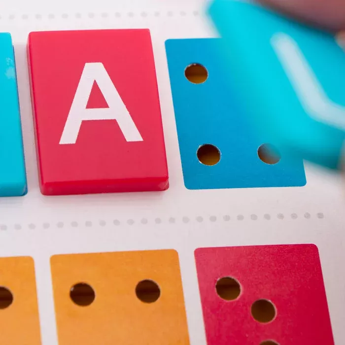 Alphabet-Bausteine, Buchstabe A, bunte Bausteine, Lernspielzeug, Bildungsspielzeug