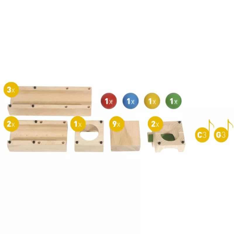 Holzbausatz, Holzbausteine, Baukasten, Holzblock, Farbwürfel