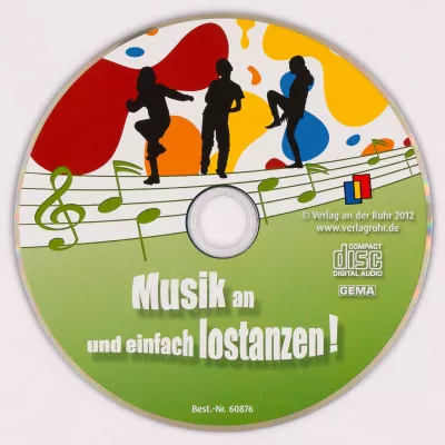 CD, Musik, Tanz, Silhouetten, Notenblatt