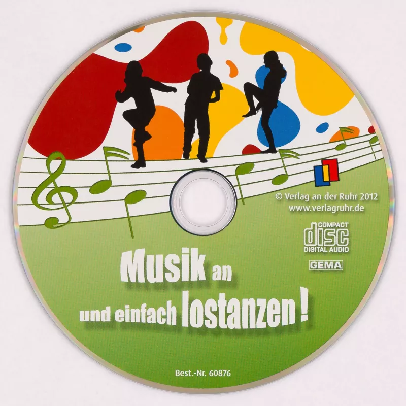 CD, Musik, Tanz, Silhouetten, Notenblatt