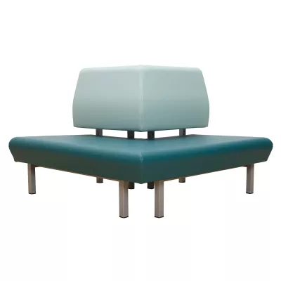 sofa, couch, ottomane,  teal, zweifarbig