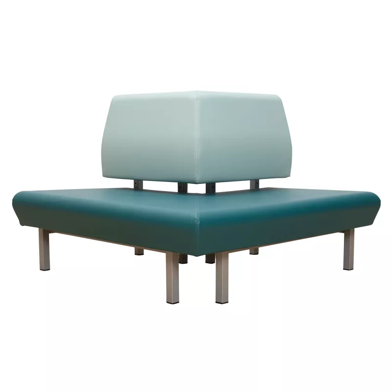 sofa, couch, ottomane,  teal, zweifarbig