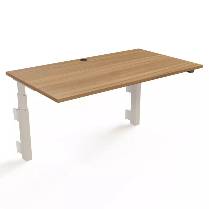 Schreibtisch, Ambiente-Schreibtisch, Holztischplatte, Metallbeine, Kabeldurchführung
