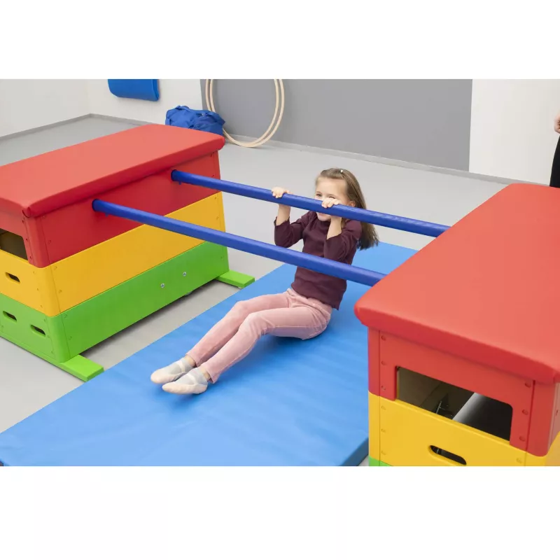 Kinder-Kletterbereich, Kletterstange, Bühne/Stütze, Bunte Matten, Schaumstoff-Equipment