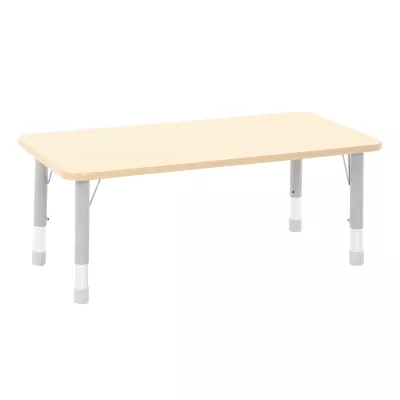 Esstisch, Holztisch, Verstellbare Beine, Lackierte Füße, Beige