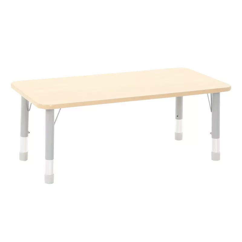 Esstisch, Holztisch, Verstellbare Beine, Lackierte Füße, Beige