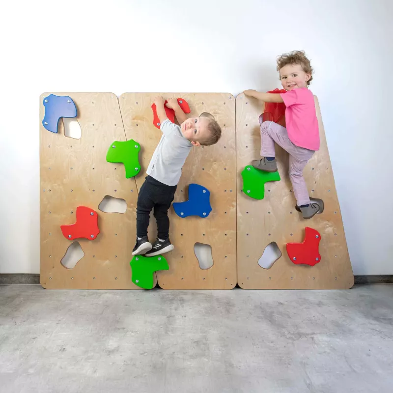 Kletterwand, Kletterpaneel, Holzplatte, Spielgerät, Kinderkletterwand