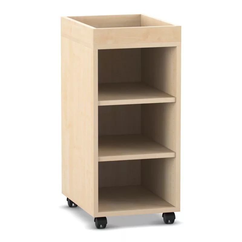 holzregal, rollregal, möbel, regal mit rollen, 3-stufige schubladen?