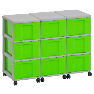 Kasten-Organizer, Stapelboxen, Rollwagen, Kunststoffboxen, Rollunterlage