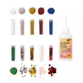 Bio-Glitter-Set, 10 Tuben + Deko-Kleber