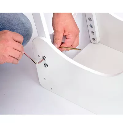 Montage, Montagewerkzeug, Schrauben, Weiß, Kacheltoilette