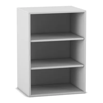 Regal, Schrank, Holzwerkstoff, weiße Oberfläche, 3-Ebenen