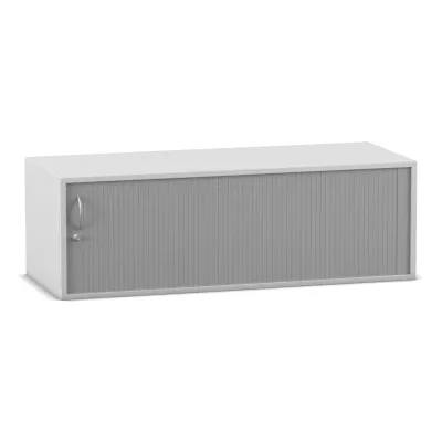 Schrank, Rolltor, Schiebetür, Metallschrank, Grau
