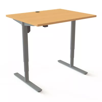 Schreibtisch, Arbeitstisch, Holztop, Metallbeine, Verstellbarer Tisch