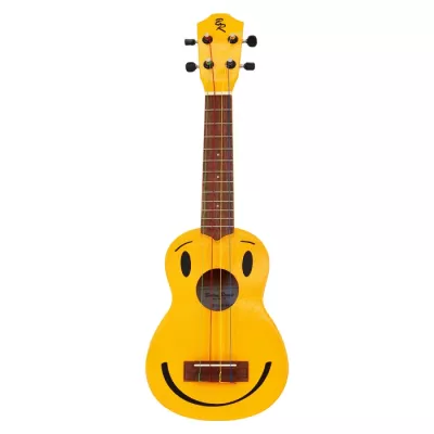 ukulele, gelb, smiley, gitarre, sopran
