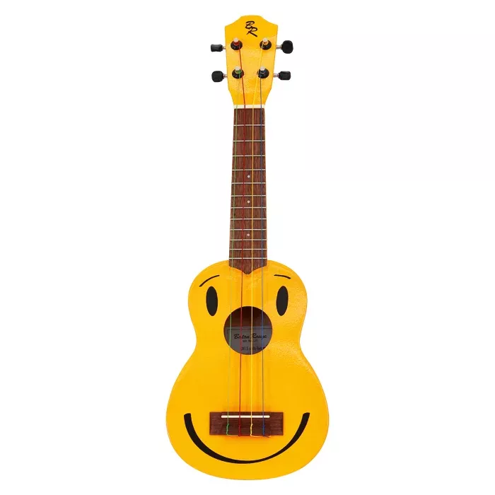 ukulele, gelb, smiley, gitarre, sopran