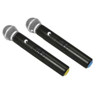 Drahtloses Mikrofon, Kabellose Mikrofone, Duale Mikrofone, Dynamisches Mikrofon, Schwarz Mikrofon