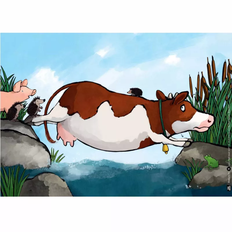 Kuh, Kuhmilch, Tierbild, Flussbrücke, Tierfamilie