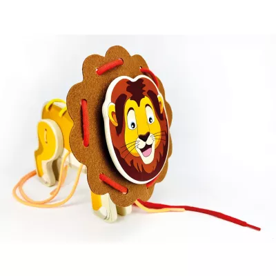 Löwe, Holzspielzeug, Löwenkopf, Schüttelspielzeug, Bildungs toy