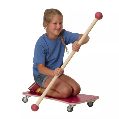 Kiddy-Skateboard, Stilvolles Spielzeug, Holzstaffel, Roter Balltop, Kleines Skateboard