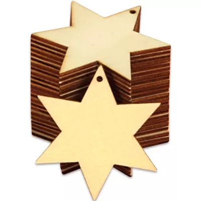 holzstern, sternanhänger, holzstars, holzdeko, handwerk