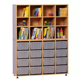 Boxenregal, 178,1 x 130,7 x 40,8, mit 16 Boxen