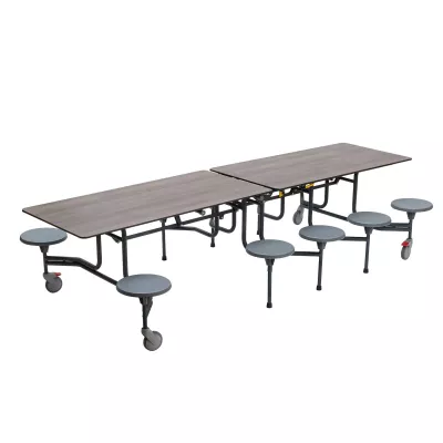Outdoor Roll-Klapptisch-Sitz-Kombination mit Rollstuhlzugängen