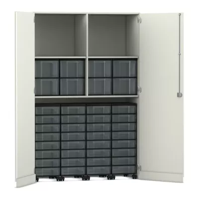 Schrank, Aufbewahrung, Kisten, Schubladen, Rollwagen
