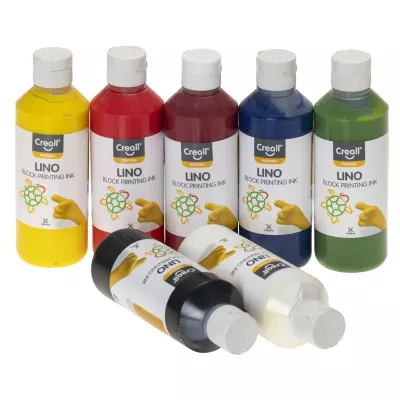 acrylic paint, paint set, color paints, block printing ink, yellow paint