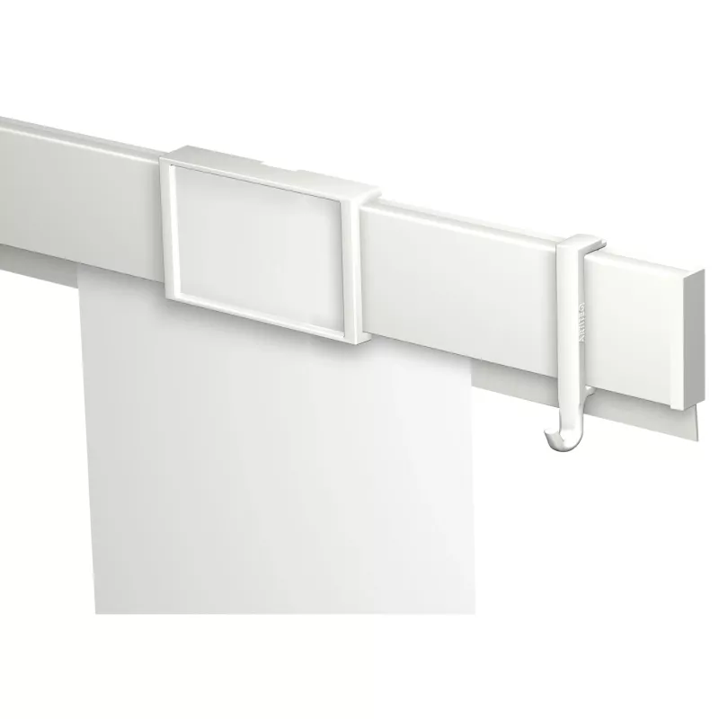 Vorhangstange, Gardinenführung, Vorhangclip, Aufhängehaken, weiße Beschläge