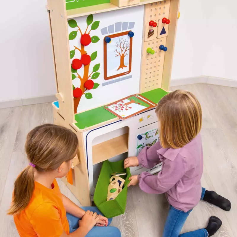Kaufladen, Holzspielzeug, Baum motif, Farbenfrohes Spiel, Sortierkasten