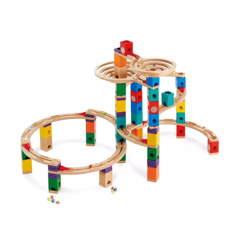 Holzspielzeug, Kugelbahn, Bausteine, Kinderbahn, Kreiselbahn