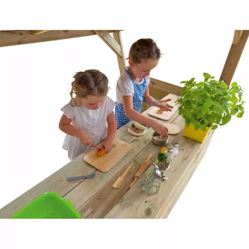 Kinderküche, Kochen, Backen, Holztisch, Pflanze