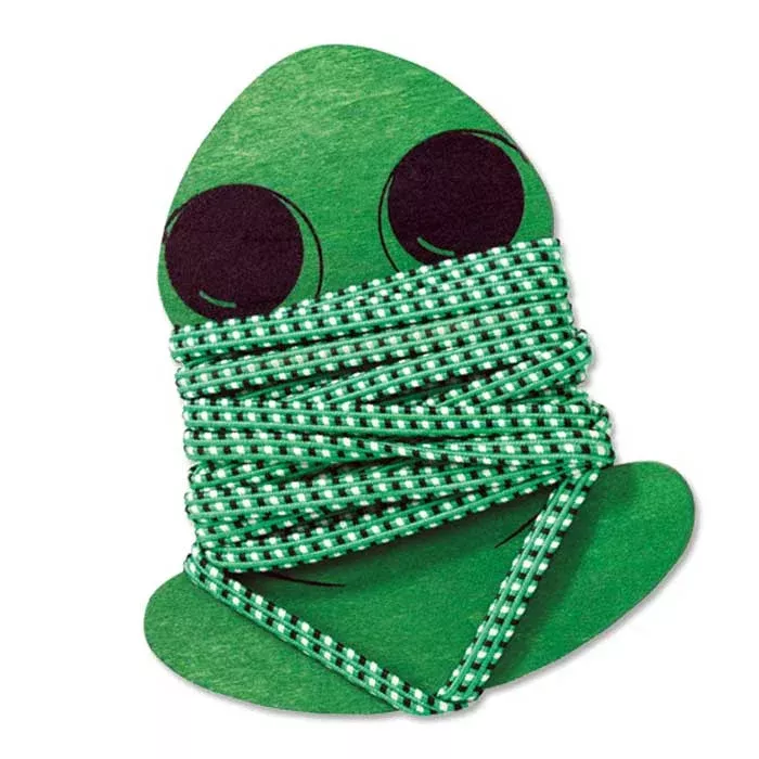 Fischerpuppe, Kordel, Schnüre, Grünes Filz, Gnom-Kopf