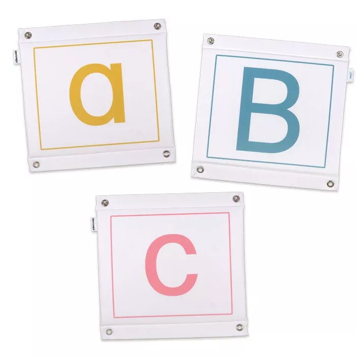Alphabet Buchstaben, A Platte, B Platte, C Platte, bunte Buchstaben