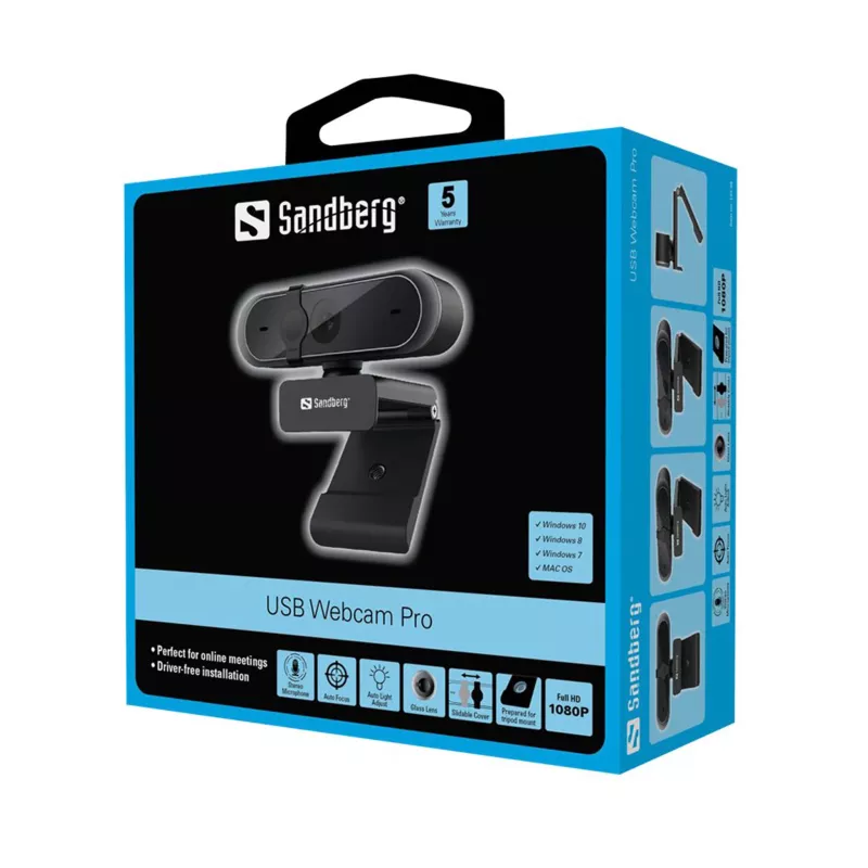 USB Webcam Pro, Webcam, HD 1080P, Spiegelfilter?, Clipmontage