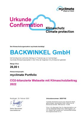 climate protection, certificate, myclimate, portfolio, CO2 emissions